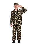 (10-12 Years, Army Costume Only) - GUBA ARMY BOY KIDS SOLDIER CAMOUFLAGE FANCY DRESS COSTUME OUTFIT BULLET BELT DOG TAG ...