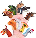 10 marionette da dito, a forma di dinosauro, realistiche, in gomma, per bambini, idea regalo