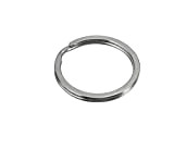 10 pezzi 25 mm metallo piatto split anello portachiavi circolare Hoops portachiavi portachiavi anello portachiavi connettore