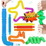 10 Pezzi Pop Tubes Luminoso Giocattoli Sensoriali Colorati Mini Fidget Toys Per Bambini Neonati Autismo Giochi Sensoriali Plastica Con Divertenti ...