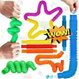 10 Pezzi Pop Tubes Luminoso Giocattoli Sensoriali Colorati Mini Fidget Toys Per Bambini Neonati Autismo Giochi Sensoriali Plastica Con Divertenti ...