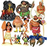 10 pz/set Cartoon Moana Principessa Leggenda Vaiana Maui Capo Tui Tala Heihei Pua Action Figure Decor Giocattoli Per I Bambini ...