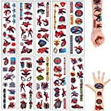 10 Sheet Tatuaggi temporanei per Bambini, Miotlsy Spider Man Set di tatuaggi temporanei Adesivi per Bambini Ragazzi Festa di Compleanno ...