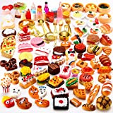 100 Giocattoli in Miniatura per Bevande Alimenti Misti Finti per Casa delle Bambole Cucina Mini Cibo in Resina per Adulti ...
