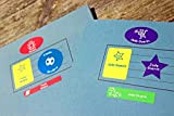 100 x Adesivi personalizzati colorati | Etichette autoadesive impermeabili | Adesivi nome e cognome per bambini