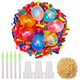 1000 Pack Palloncini d'acqua Water Balloons Colorato Lattice Naturale Bombe with Hose Nozzles Rapido da Riempire Palloncini Piccoli per Bambini ...