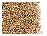 11/0 Seed Beads 20gr Perle di rocailles di Vetro tonde ceche, Foro Rotondo, Aztec Gold (Pale Gold Matte)