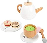 11214 Servizio da tè in legno "Cucina per bambini" small foot, accessori per la cucina per bambini / cucina da ...