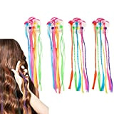 12 clip per extension colorate per capelli, ciocche colorate con clip per capelli, extension per bambini, ragazze, cosplay, feste, feste ...