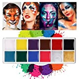 12 colori pittura viso corpo tavolozza trucco professionale a base di olio sicuro non tossico tatuaggio arte pittura pittura per ...