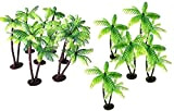 12 pezzi in miniatura albero di cocco riutilizzabile in plastica palma da cocco mini topper per torta alberi acquario piante ...