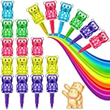 12 Pezzi Pastelli Impilabili di Plastica ad Orsetto Bomboniere Colorate per Bambini Crayon Multicolori Piccoli in uno Set di Mini ...