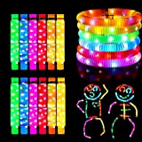 12 Pezzi Tubi Light-Up Giocattoli,Illumina Il Giocattolo per Bambini,Colorati Tubes Elastico Giocattoli, per Feste Antistress