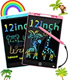 12 pollice LCD Writing Tablet, 2 Pacco tavolo da disegno portatile, colorato Doodle Scarabocchio Pad, Bambini giocattolo di viaggio per ...