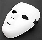 12 x Maschera teatrale per mascherare mascherature Maschere anonime, faccia intera bianca non verniciata per signore e signori, bambini da ...