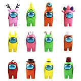 12PCS Between Us Merch Figurine, Mini Cute Game Figure Giocattoli creativi in ​​plastica rimovibili tra noi Bambole Ornamenti Compleanno per ...