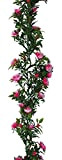 180 cm Ghirlanda di rose – Ghirlanda con Rose Rosa Per San Valentino, Deko attrappe per gli amanti, fiore decorazione Love, Rose artificiale, ...