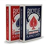 2 carte da gioco standard del poker della parte posteriore 808 del cavaliere della bicicletta delle piattaforme rosso & blu