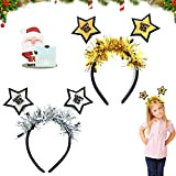 2 cerchietti Happy New Year per capelli di Capodanno, copricapo natalizio, accessori fotografici di Capodanno, accessorio per capelli per bambini ...