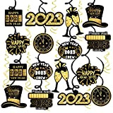 2023 Happy New Year Hanging Decorazioni per Feste a Vortice, Decorazioni a Spirale Sospese, Forniture Capodanno per Soffitto Parete Finestra