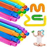 24 Pezzi Giocattoli Sensoriali Mini Pop Tubes, Tubi Pop Stretch Multicolore, Pop Tube Fidget Toys Adatto a Bambini,Ragazzi e Adulti ...