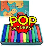 24 Pezzi Giocattoli Sensoriali Mini Pop Tubes, Tubo Elastico Colorati Giocattoli, Pop Tube Fidget Toys per Bomboniere per Feste Antistress
