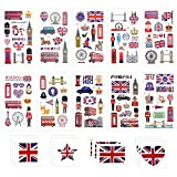 25 pegatinas de tatuaje de platino Jubilee Reino Unido, pegatinas de tatuaje Union Jack, regalos de fiesta de 70 aniversario ...