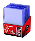 25 Ultra Pro Toploader - Raccoglitore per carte da collezione, ultra trasparente, regolare, 63,5 x 88,9 mm