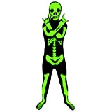 2nd Skin Morphsuit Kids Skeleton Glow in the Dark Costume Skinz Fancy Dress