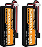 2S Lipo Batteria 5200mAh 50C Batterie Lipo 7,4v RC Hardcase con Connectore Trx Spina compatibile con Losi 1/8 1/10 RC ...