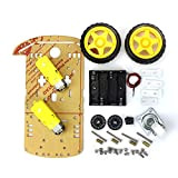 2WD Smart Robot Car Chassis Kit with Speed Encoder 4 Wheels and Battery Box for Kids Teens DIY