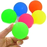 3 palline di gomma grandi neon XL, circa 60 mm, per bambini