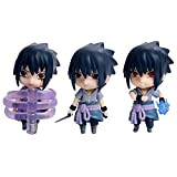 3 pezzi Set Anime Figurine Shippuden Uchiha Sasuke Action Figure Q Versione PVC Figura Giocattolo Bambola Ornamenti Regalo di Natale ...