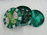 3 Pièces Aluminium Poker Chip polinator Herb Grinder (les couleurs peuvent varier)