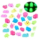 30 Pezzi Squishy Luminoso RosyFate Squishy Mini Set, Squishy Kawaii, Squishy Kawaii Animali, Creature Luminose, Stili Casuali