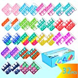 32 pezzi, giocattolo manuale con bolle da premere stile Mini Pop, in silicone, colorazione arcobaleno, passatempo antistress tipo Mini Pop ...
