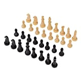 32 pezzi set di scacchi, 2 "pezzi Degli Scacchi Solo Accessori Per Pedine Da Gioco Da Tavolo (Marrone+nero*1)