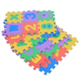 36 Pezzi Tappetino Puzzle per Bambini, Tappeto Puzzle con Lettere + Numeri, Tappeto da Gioco per Bambini in Schiuma EVA, ...