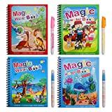 4 pezzi Libro di pittura ad acqua per bambini, libri di pittura magica Attività di viaggio Giocattolo per bambini Libro ...