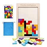 40 pezzi puzzle in legno con 1 custodia, gioco di pensiero Montessori, giocattolo per l'allenamento del cervello per bambini, pensiero ...