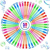 50 Pezzi Mini Bolle di Sapone Set, Bolle di Sapone Colorate per Matrimoni e Feste di Compleanno per Bambini(La Bottiglia ...