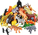 54 Pezzi Mini Giungla Giocattoli Set, Figure Animali, Mondo Zoo Realistico Selvaggio Vinile Plastiche Risorse di Apprendimento Bomboniere per Ragazzi ...