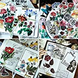 5set 300 pezzi adesivi,Stickers bambini e adulti,piante tropicali stile note adesivi Easy autoadesive fiori Roses Garden Wildflowers farfalle per scrapbook,cactus ...