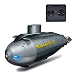 6-Channel Mini RC Submarine Wireless RC Nuclear Submarine Simulation Military Model Electric RC Boat Swimming Pool/Fish Tank/Bath Toys Summer Outdoor ...