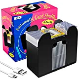 6 Mescolatore di Carte Automatico dei Mazzi Mescolatore di Carte da Poker Elettrico a Batteria USB Azionato Macchina per Mescolare ...