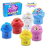 6 Pack Cake Butter Slime Kit, with Red Cherry Lemon Blue Snoopy Blue Lollipop Purple Cloud White Ice Cream Super ...