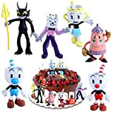 6 Pcs Cuphead Figure, Cuphead Cake Toppers, Cuphead Torta Topper, Cuphead Show Action Figure, Cuphead The Devil Action Figure, Cuphead ...