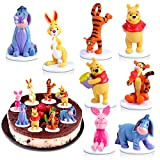 8 Pcs Winnie The Pooh Figure, Winnie Pooh Cake Toppers, Winnie Pooh Torta Topper, Contiene Winnie Tigger Eeyore Piglet Rabbit ...