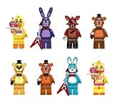 (8 pezzi) Five Nights at Freddy's Figure FNAF Giocattoli Five Nights at Freddy Figure Giocattoli Bonnie Foxy Springtrap Chica Golden ...