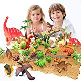85pcs giocattoli realistici di dinosauro con attività fossile puzzle, giocattolo educativo di dinosauro avventura per creare un gioco Dino World, ...